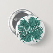 Irish Shamrock Ronde Button 5,7 Cm (Voorkant /achterkant)