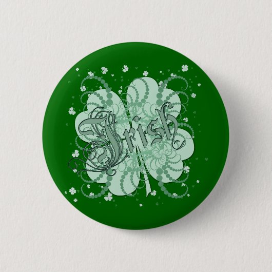 Irish Shamrock Ronde Button 5,7 Cm (Voorkant)