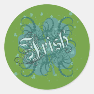 Irish Shamrock Ronde Sticker