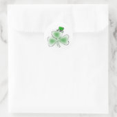 Irish Shamrock Ronde Sticker (Tas)