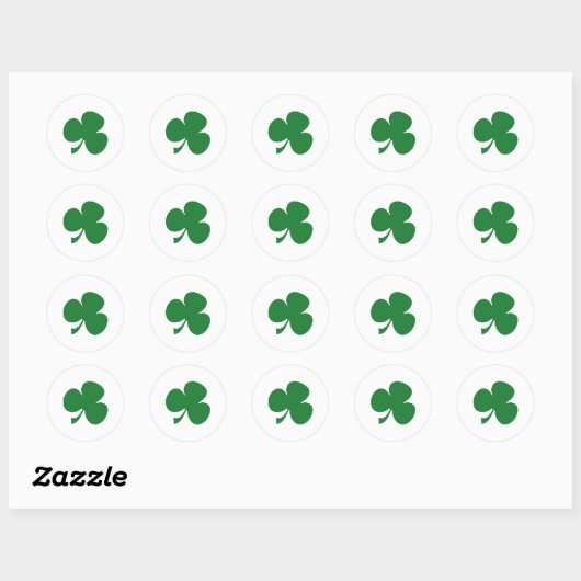 Irish Shamrock Ronde Sticker (Vel)