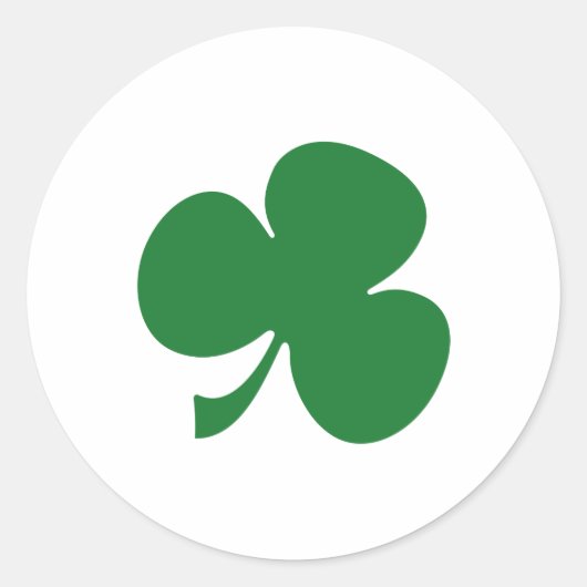 Irish Shamrock Ronde Sticker (Voorkant)