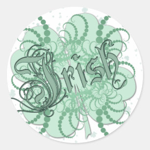 Irish Shamrock Ronde Sticker
