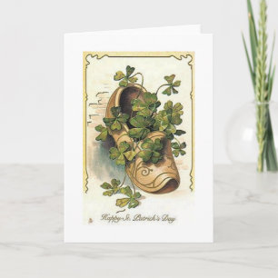  Irish Shamrock Shoe St. Patrick's Day Card Kaart