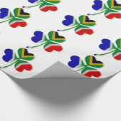 Irish Shamrock/South African Flag Wrapping Paper Cadeaupapier (Hoek)