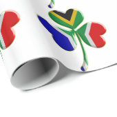 Irish Shamrock/South African Flag Wrapping Paper Cadeaupapier (Rol Hoek)