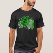 Irish Shamrock St Patrick Day Leopard Camouflage G T-shirt (Voorkant)