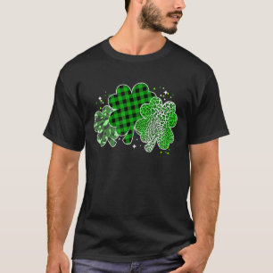 Irish Shamrock St Patrick Day Leopard Camouflage G T-shirt