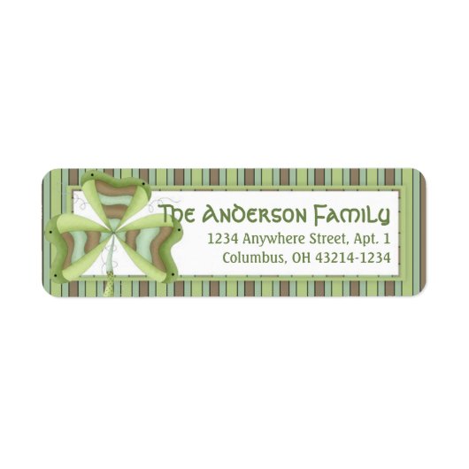 Irish Shamrock St. Patrick's Address Label 1 (Voorkant)