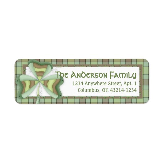 Irish Shamrock St. Patrick's Address Label 2 (Voorkant)