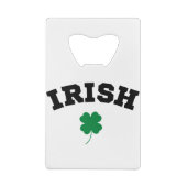 Irish Shamrock St Patrick's Creditkaart Flessenopener (Achterkant)