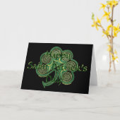 Irish Shamrock St. Patrick's Day Card Kaart (Gele Bloem)