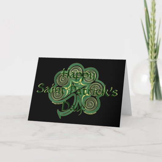 Irish Shamrock St. Patrick's Day Card Kaart (Voorkant)