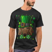 Irish Shamrock St Patrick's Day Dachshund Cool T-shirt (Voorkant)