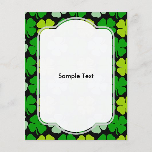 Irish Shamrock St. Patrick's Day Flyer (Achterkant)