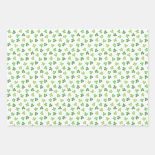 Irish Shamrock St. Patrick's Day Inpakpapier Vel (Voorkant 3)