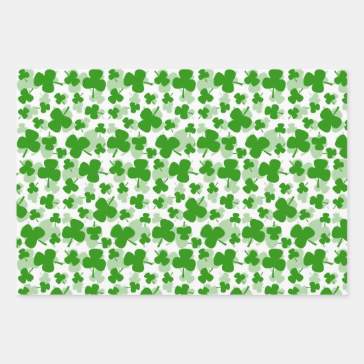 Irish Shamrock St. Patrick's Day Inpakpapier Vel (Voorkant)