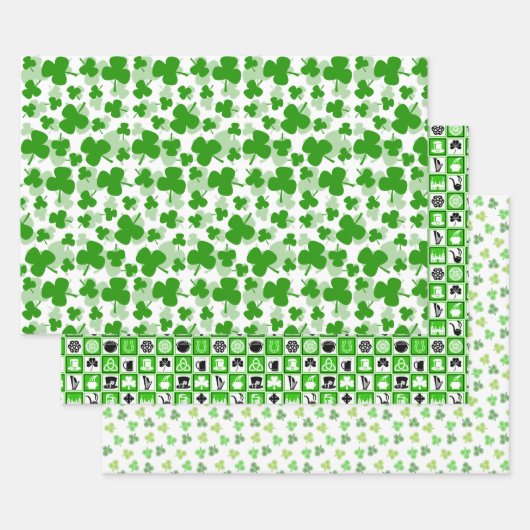 Irish Shamrock St. Patrick's Day Inpakpapier Vel (Set)