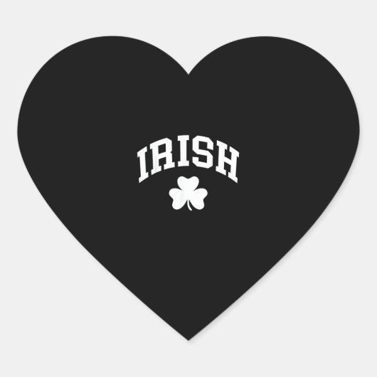 Irish Shamrock St Patricks Day Ireland Pride Irish Hart Sticker (Voorkant)