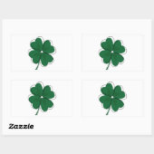 Irish Shamrock & St. Patrick's Day Rechthoekige Sticker (Vel)