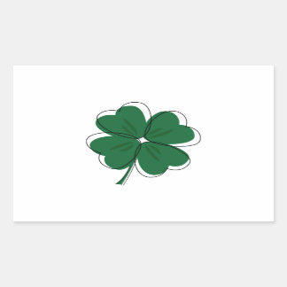 Irish Shamrock & St. Patrick's Day Rechthoekige Sticker