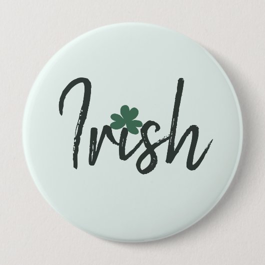 Irish Shamrock St Patricks Day Ronde Button 4,0 Cm (Voorkant)