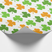 Irish Shamrock St. Patrick's Day Wrapping Paper Cadeaupapier (Hoek)