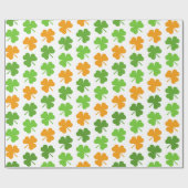 Irish Shamrock St. Patrick's Day Wrapping Paper Cadeaupapier (Vlak)