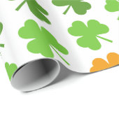 Irish Shamrock St. Patrick's Day Wrapping Paper Cadeaupapier (Rol Hoek)