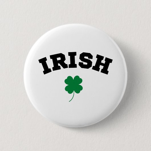 Irish Shamrock St Patrick's Ronde Button 5,7 Cm (Voorkant)