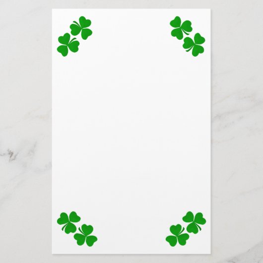 Irish Shamrock Stationery Briefpapier (Voorkant)