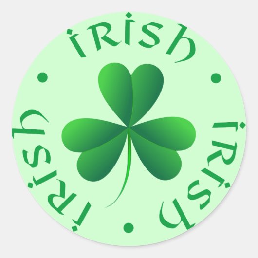 Irish Shamrock Sticker (Voorkant)