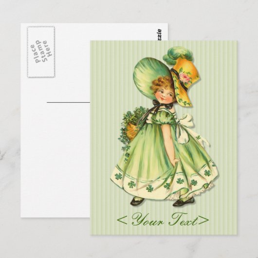 Irish Shamrock Stroll Briefkaart (Voorkant / Achterkant)