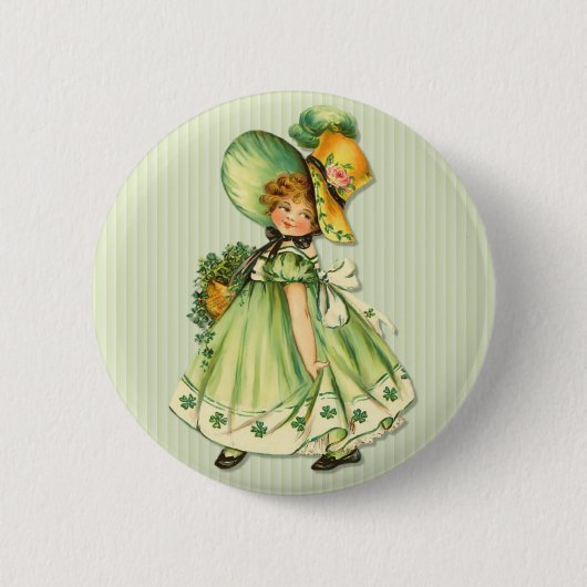 Irish Shamrock Stroll Ronde Button 5,7 Cm (Voorkant)