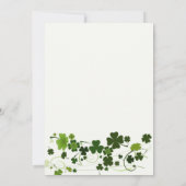Irish Shamrock Swirls Rehearsal Dinner Invitation Kaart (Achterkant)