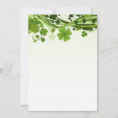 Irish Shamrock Swirls Wedding Save the Date Invite (Achterkant)