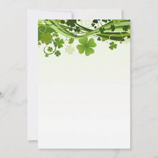 Irish Shamrock Swirls Wedding Save the Date Kaart (Achterkant)