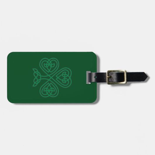 IRISH SHAMROCK SYMBOL BAGAGELABEL (Voorkant horizontaal)