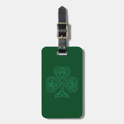 IRISH SHAMROCK SYMBOL BAGAGELABEL (Voorkant verticaal)