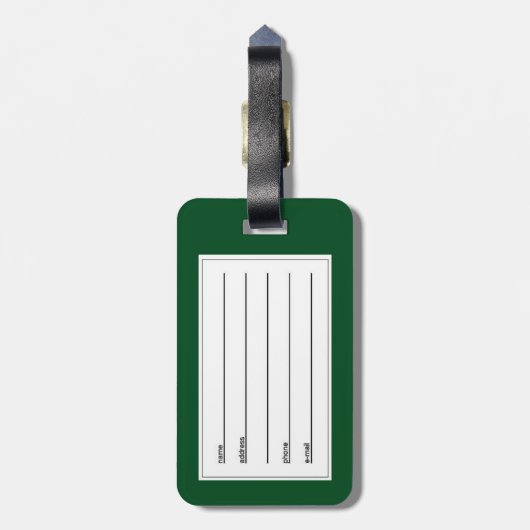 IRISH SHAMROCK SYMBOL BAGAGELABEL (Achterkant verticaal)