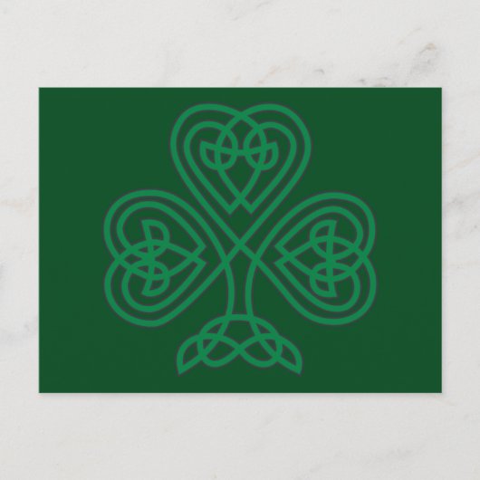 IRISH SHAMROCK SYMBOL BRIEFKAART (Voorkant)