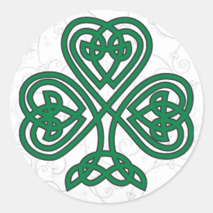 IRISH SHAMROCK SYMBOL RONDE STICKER