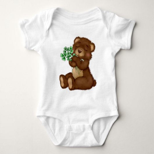 Irish Shamrock Teddy Romper (Voorkant)
