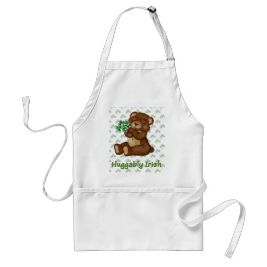 Irish Shamrock Teddy Standaard Schort (Voorkant)