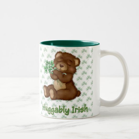 Irish Shamrock Teddy Tweekleurige Koffiemok (Rechts)