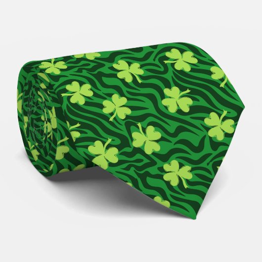Irish Shamrock ThMED Stropdas (Opgerold)