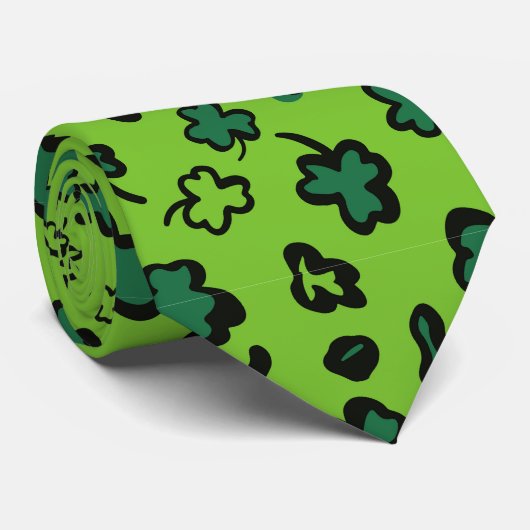 Irish Shamrock ThMED Stropdas (Opgerold)