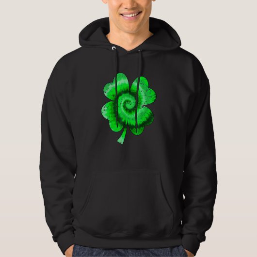 Irish Shamrock Tie Dye Happy St Patrick's Day Go L Hoodie (Voorkant)