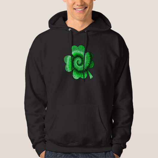 Irish Shamrock Tie Dye Happy St Patrick's Day Go L Hoodie (Voorkant)