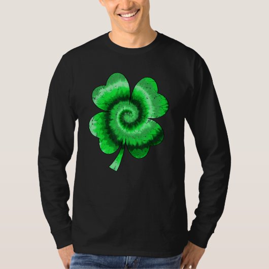 Irish Shamrock Tie Dye Happy St Patrick's Day Go L T-shirt (Voorkant)